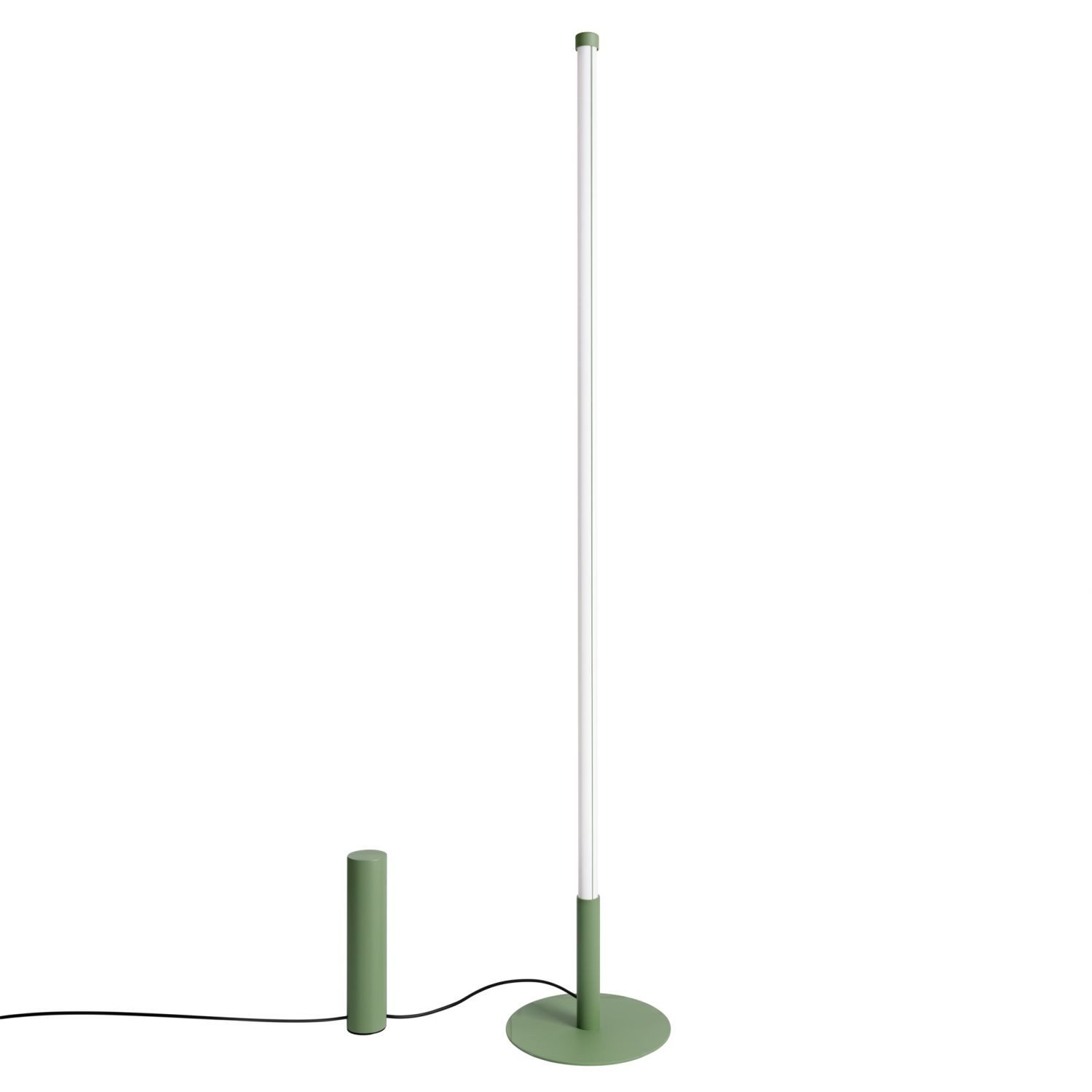 Licht-Erlebnisse Stehlampe ORSAY, LED fest integriert, Neutralweiß, LED mit Dimmer Metall 150 cm Salbei rund 4000 K 4710 lm Modern