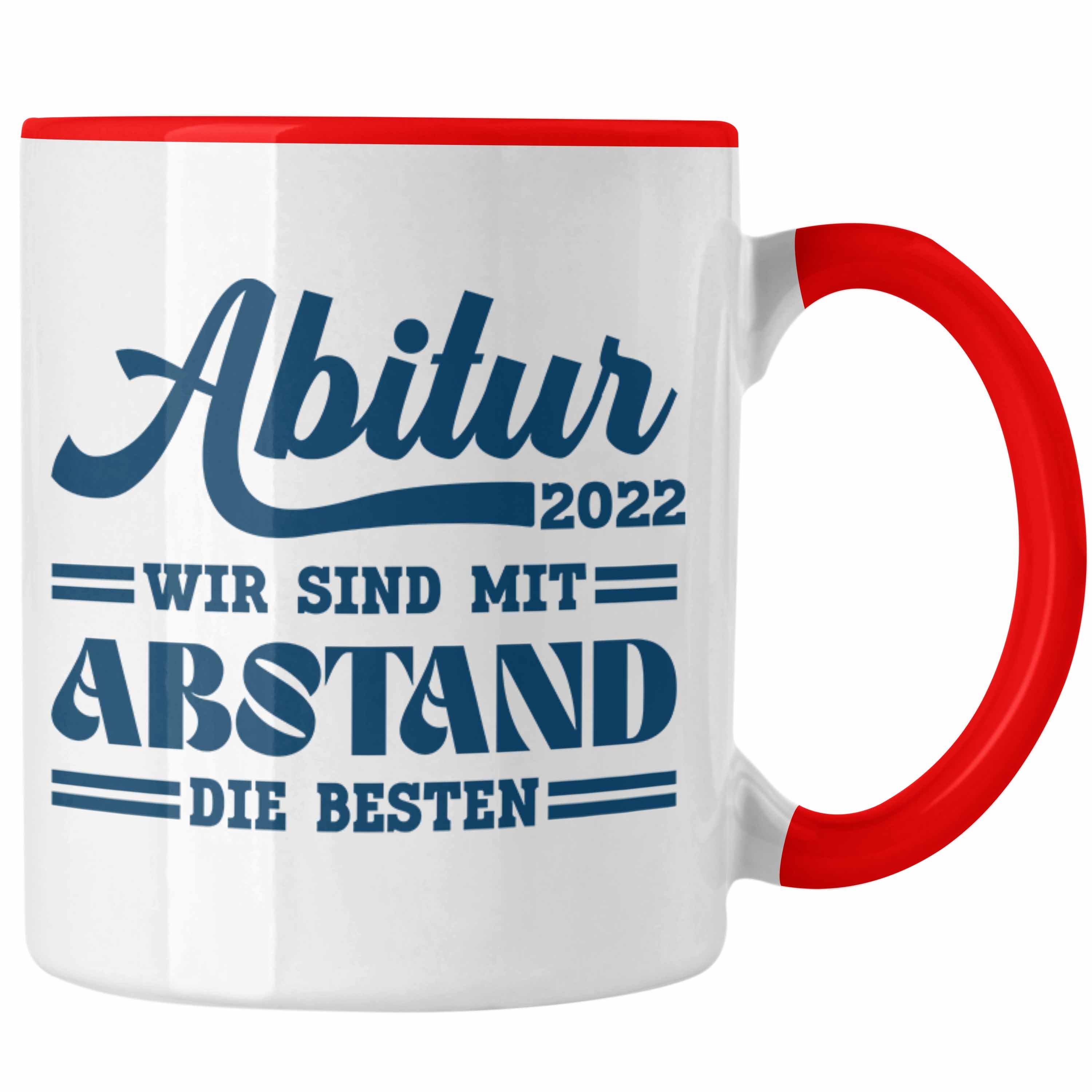 Trendation Tasse Trendation - Abi 2022 Tasse Geschenk Abi Bestanden Abitur Abschluss Geschenkidee Rot