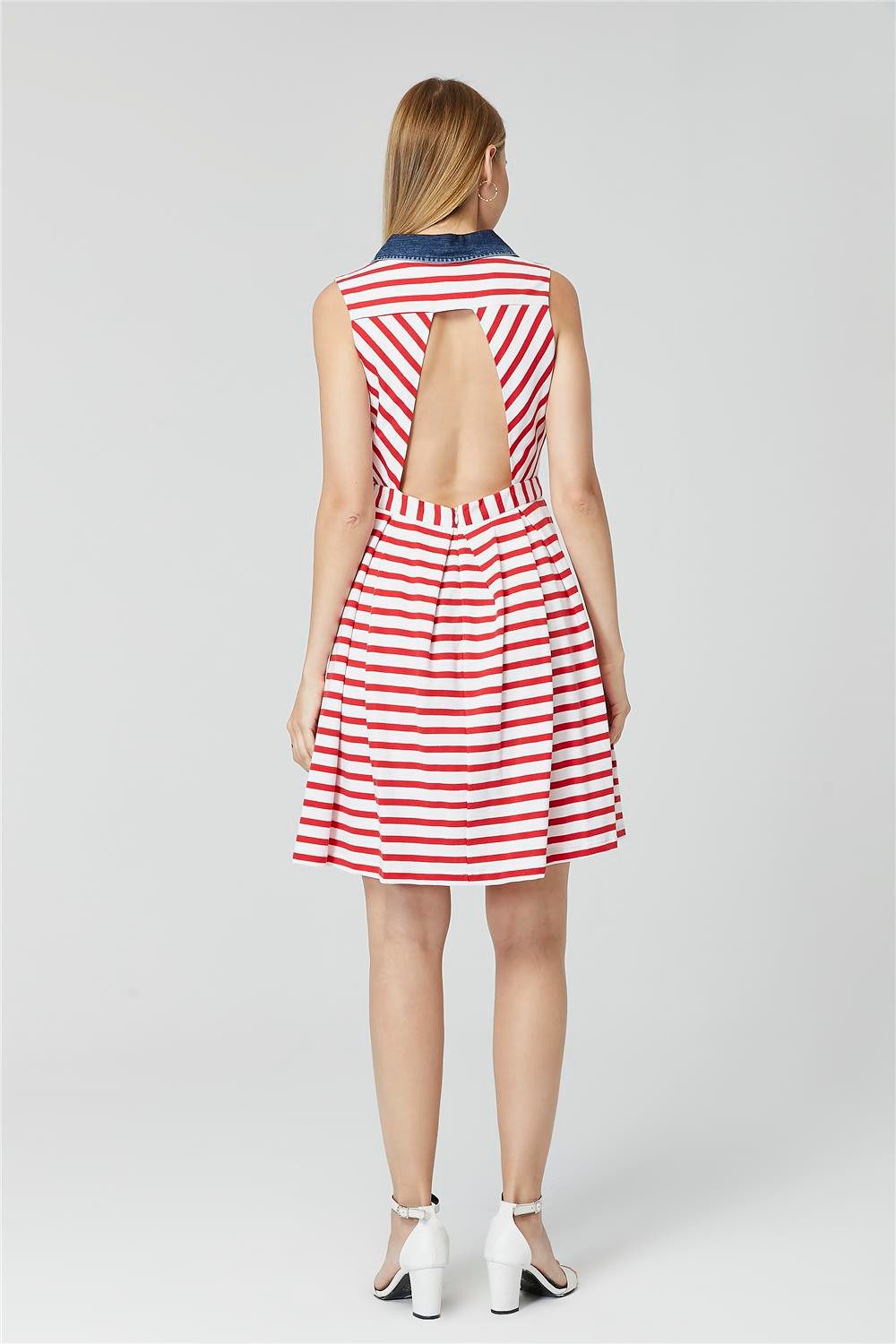 HomeStore Minikleid Gestreiftes Jersey-Kleid