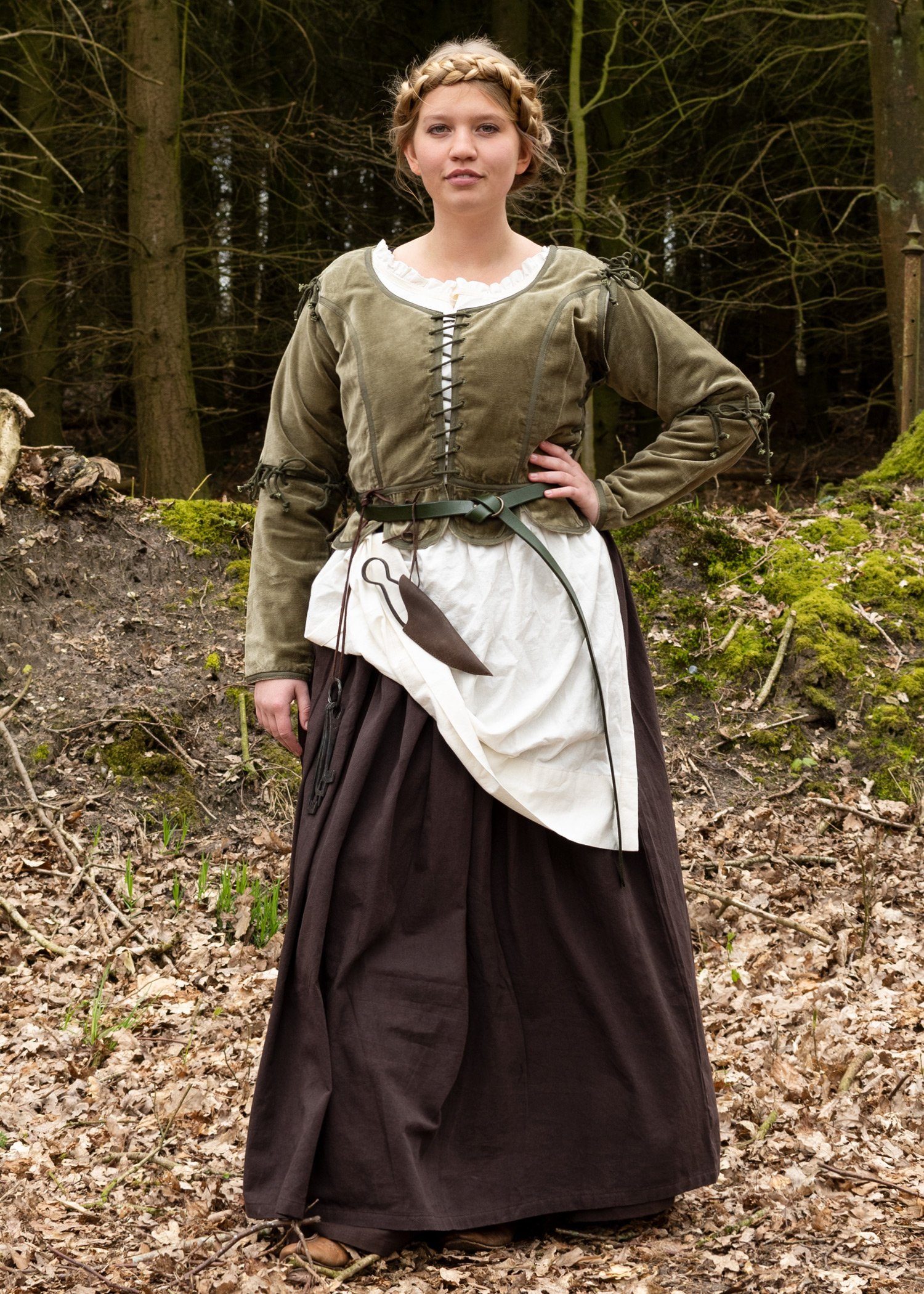 Battle Merchant Wikinger-Kostüm Mittelalterliche Miederjacke Griselda aus S günstig online kaufen