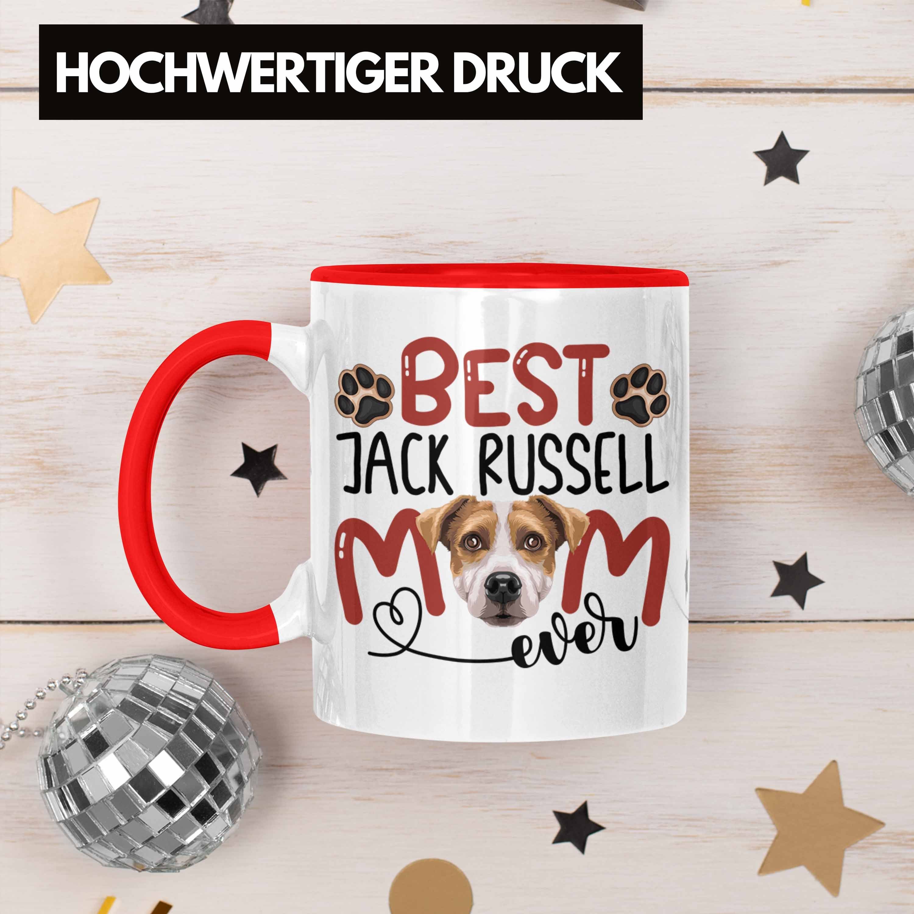 Jack Russell Geschenkide Besitzerin Tasse Spruch Lustiger Tasse Mom Geschenk Trendation Rot