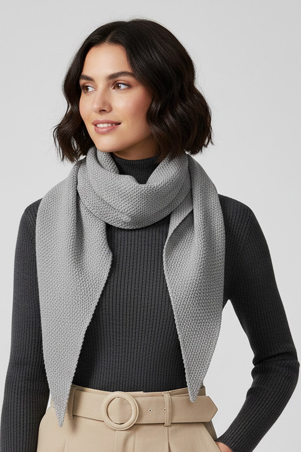 Faera Modeschal Warmer Strick für kalte Tage, (1-St), 9434 in Grau günstig online kaufen