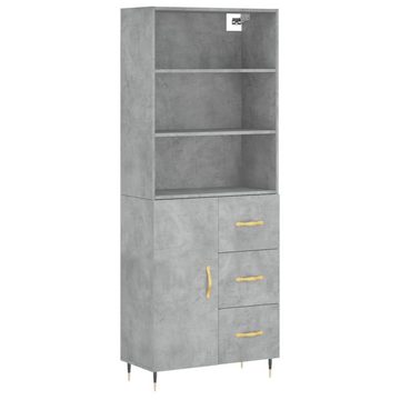 furnicato Sideboard Highboard Betongrau 69,5x34x180 cm Holzwerkstoff