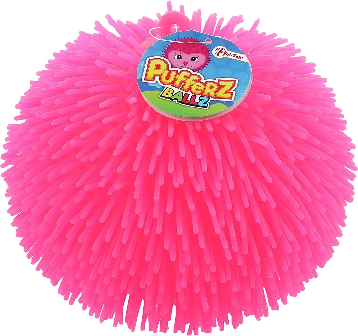 Toi-Toys Spielball 1x Toi-Toys Pufferball, Stressball Ø ca. 23 cm (pink) (1-St)