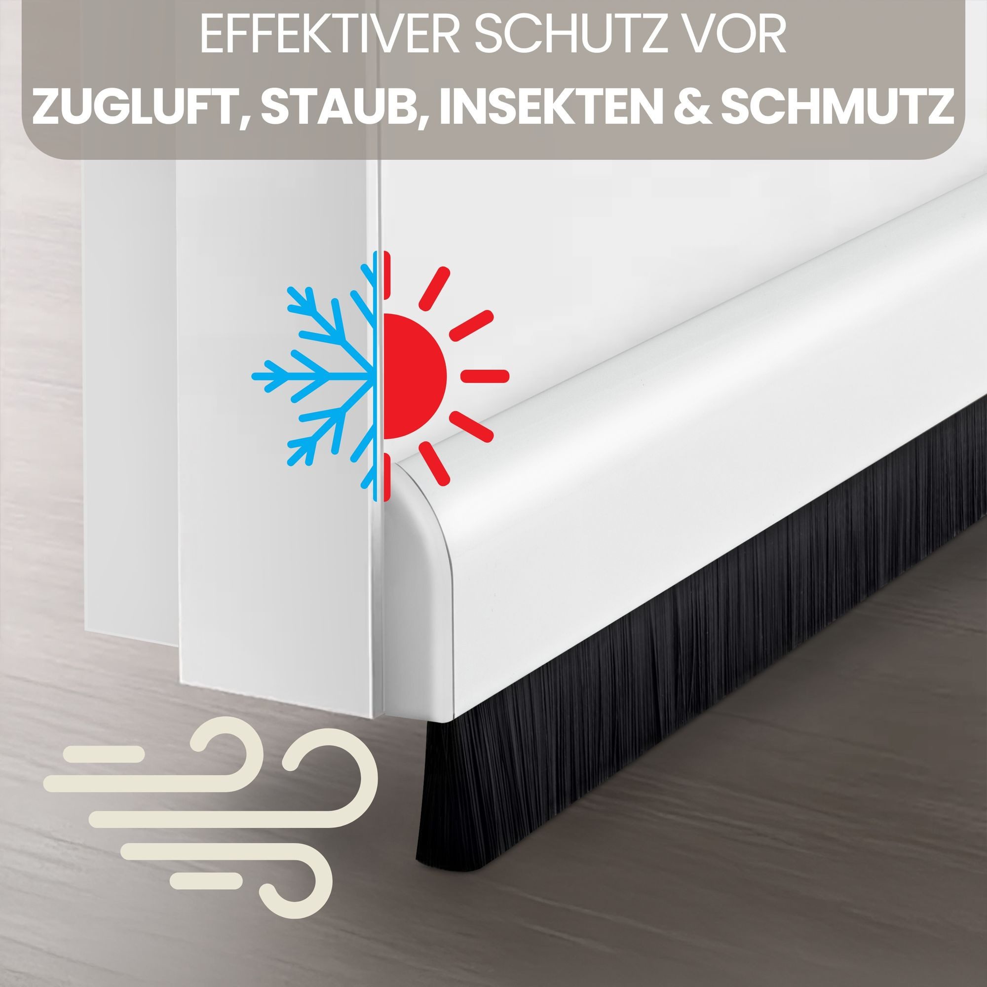bonsport Türbodendichtung Türleiste mit Bürste, L: 100 cm