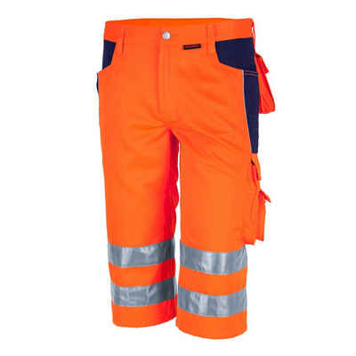 QUALITEX HIGH QUALITY WORKWEAR Рабочие шорты reflektierende PROfessionals Warnschutz-Shorts (faserverstätkt) (1-tlg) kurze Arbeitshose - 11 Taschen - Strapazierfähig - mit Zertifizierung
