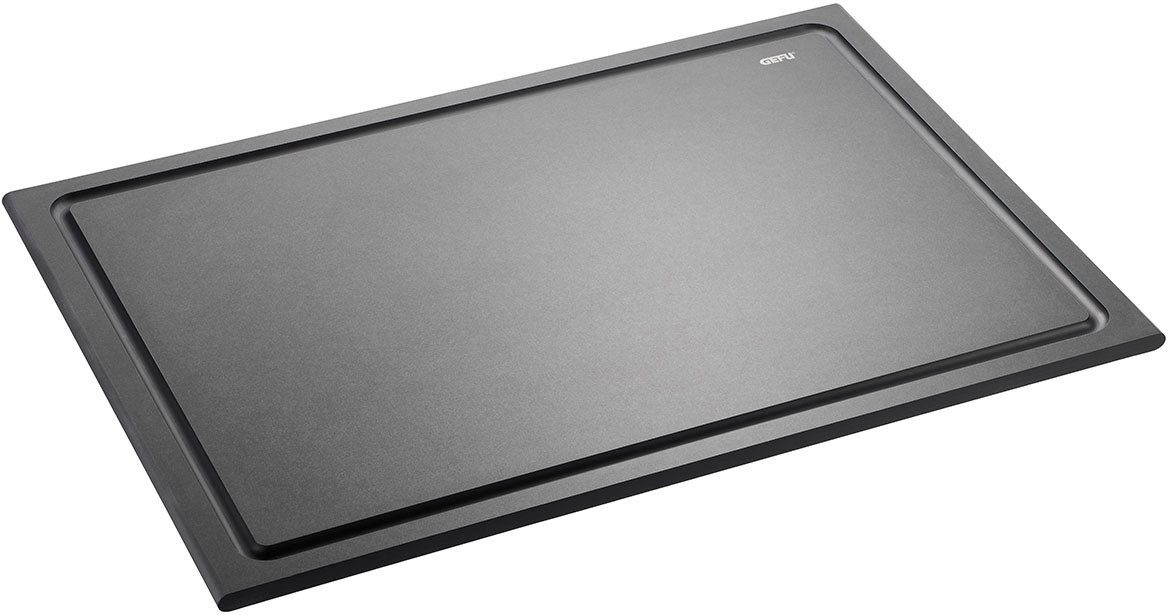 GEFU Schneidebrett SLIZE, Holzpapierfaser, (1-St), Holzverbundstoff aus 80 % recyceltem Material, Saftrille