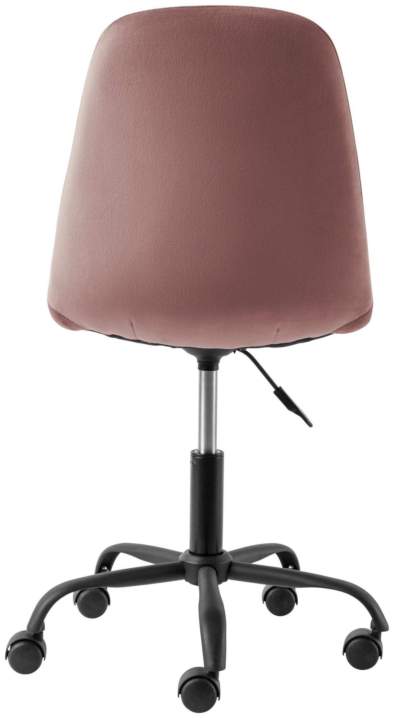 loft24 Schreibtischstuhl Millie rosa cm Samtoptik, 43-52 in Sitzhöhe höhenverstellbar, | 360° St), Bezug rosa (1 drehbar