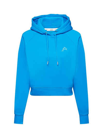 Esprit Sweatshirt Cropped-Hoodie mit Delfin-Logo (1-tlg)