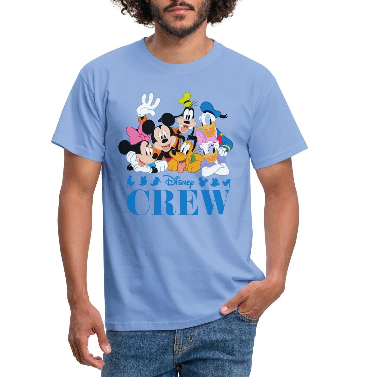 Spreadshirt T-Shirt Mickey & Minnie Pluto Goofy Daisy Donald Crew Männer T-Shirt (1-tlg)