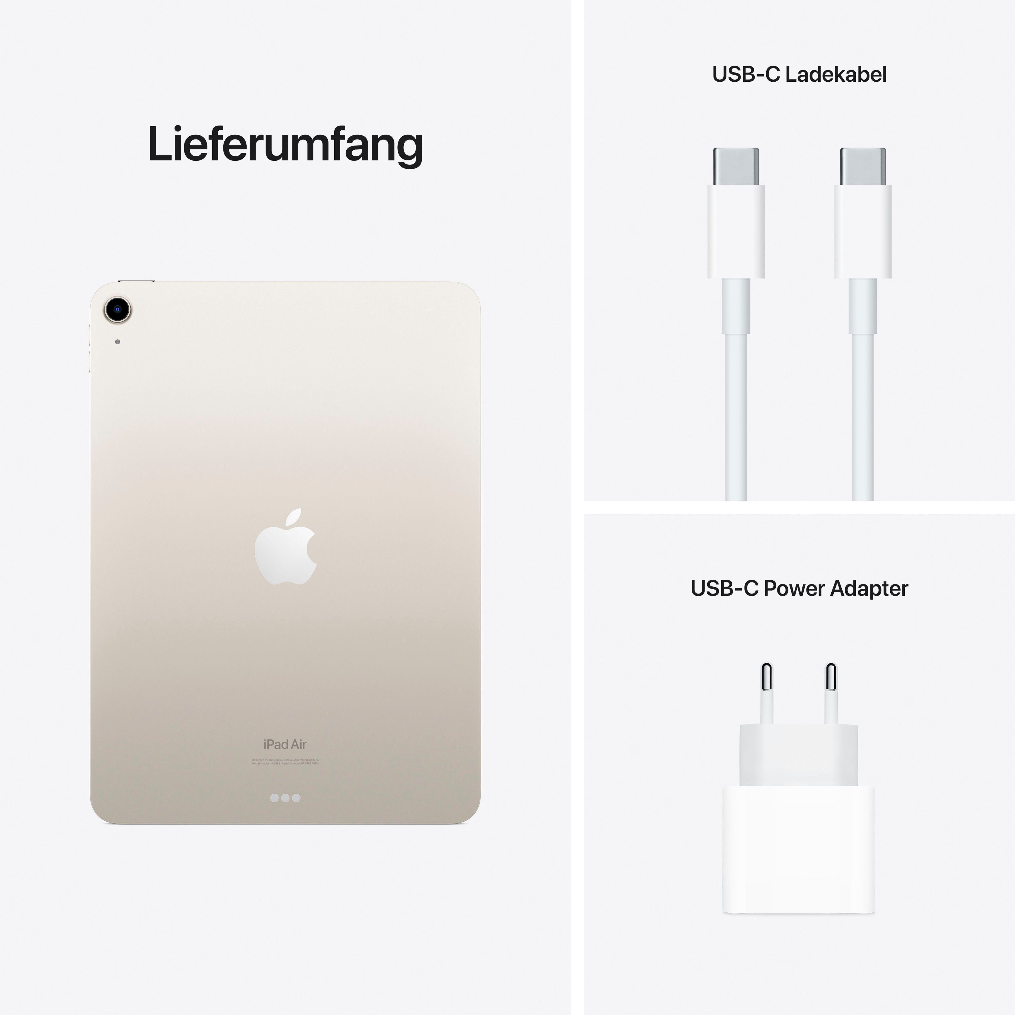 Apple iPad Air iPadOS) GB, starlight (2022) Tablet (10,9", 256