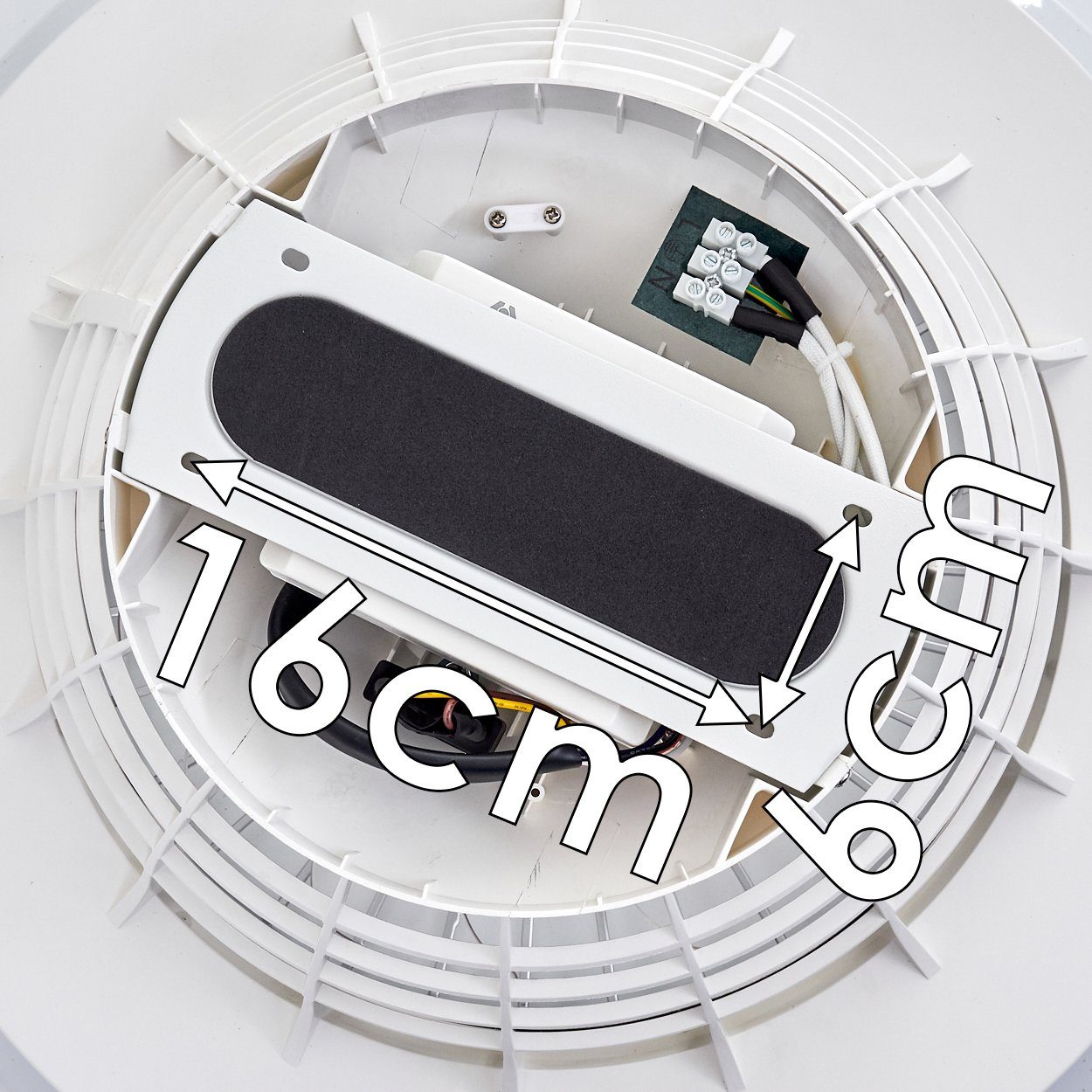 hofstein Deckenventilator »Concas« Titanfarben/Weiß Kunststoff, LED Deckenventilator
