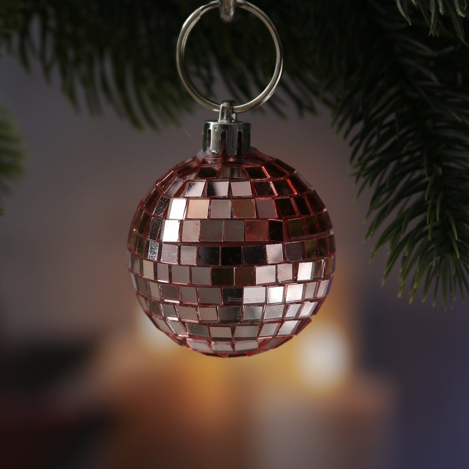 Spiegelkugel 5cm MARELIDA 12St. Weihnachtsbaumschmuck Discokugel Christbaumschmuck Baumkugel