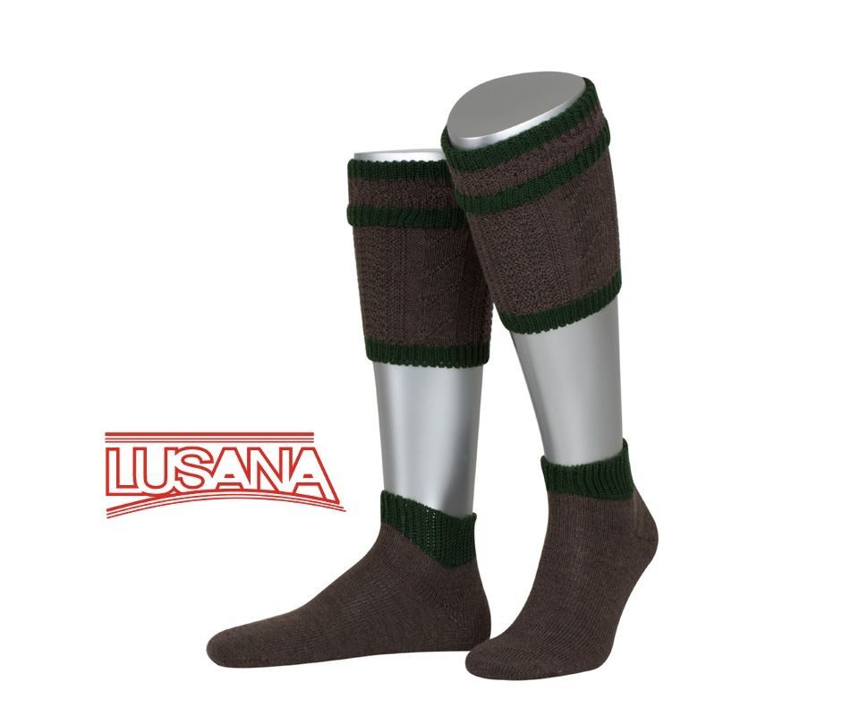 Lusana Trachtensocken 2-teiliges Loferl-Set - braun/tanne günstig online kaufen