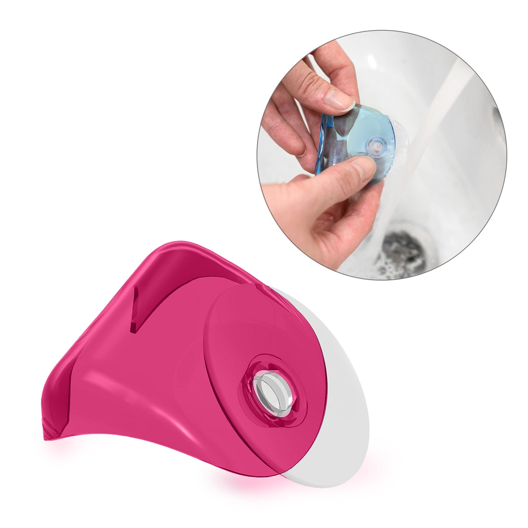 kwmobile Rasier-Set 2x Saugnapf Halterung für Rasierer, 2-tlg., für Glas und Fliesen - Nassrasierer Saugnapf Halter Set - Wand Haken