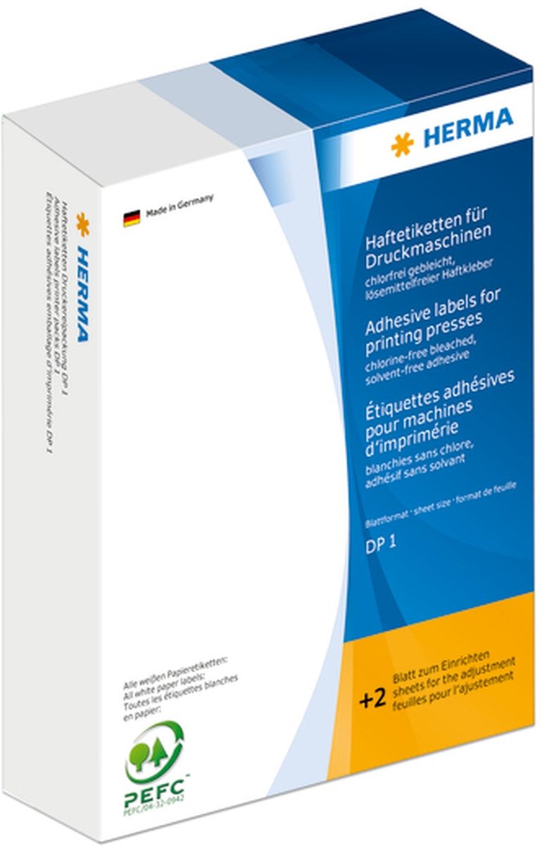HERMA Etiketten Haftetiketten für Druckmaschinen DP1 34x53mm rot VE=2500 Stück