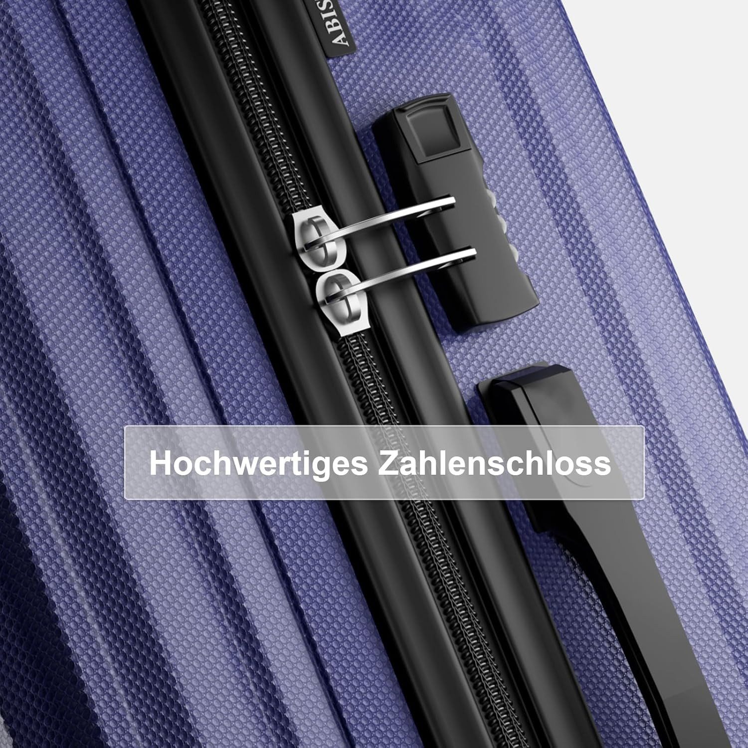 Abistab Hartschalen-Trolley Hartschalen Koffer, robuster Reisekoffer, 4 Rollen, mit Zahlenschloss, Koffer & Trolleys 57/66/76cm, 40/60/100L