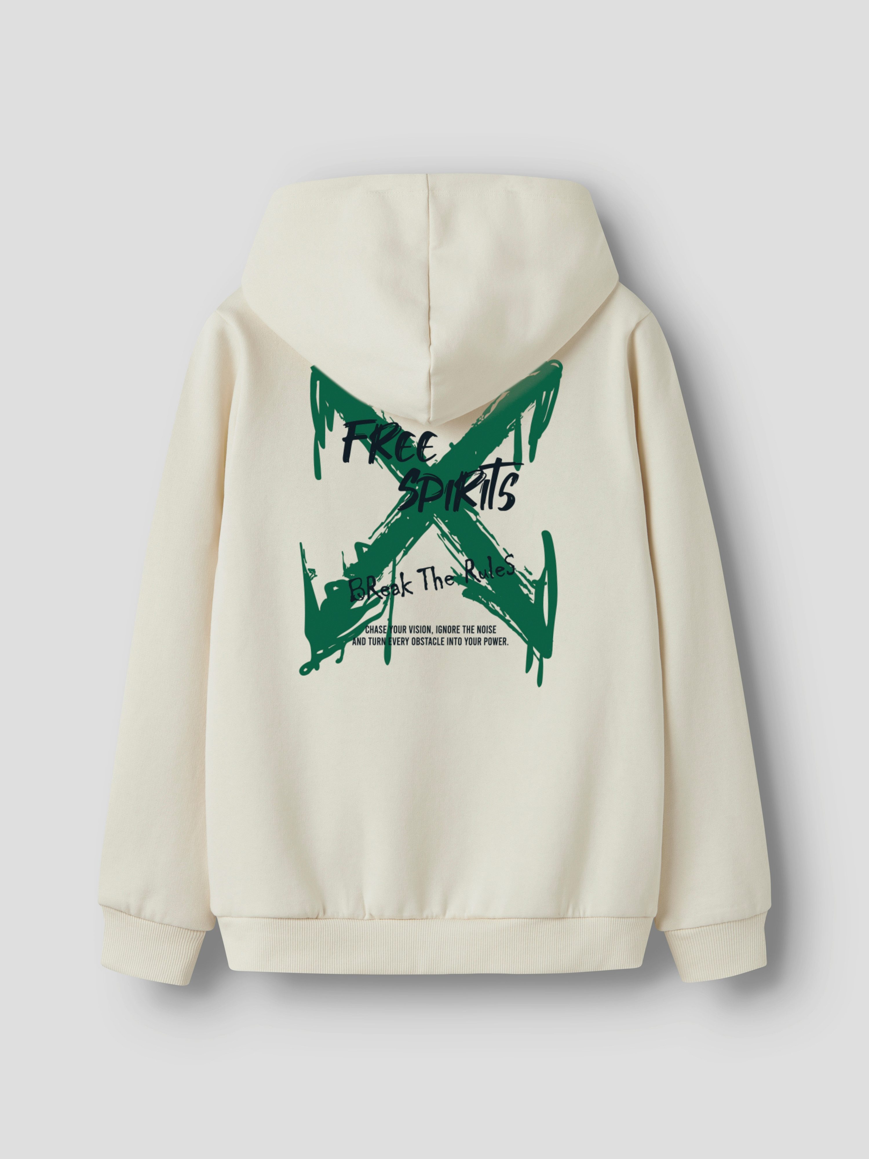 Name It Kapuzensweatshirt NKMKEMUEL LS SWE WH BRU BOX PS NOOS Baumwollmischung, regular fit – Bild 5 von 5