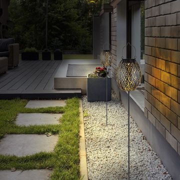 bmf-versand LED Solarleuchte Solarleuchte Garten Erdspieß Solarlampe Außenleuchte Gartenlaterne