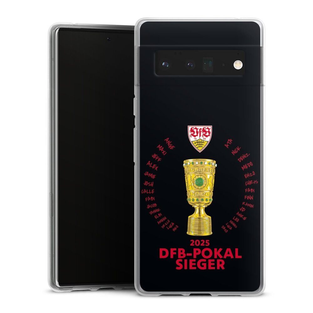 DeinDesign Handyhülle VfB Stuttgart Pokal Offizielles Lizenzprodukt, Google Pixel 6 Pro Silikon Hülle Bumper Case Handy Schutzhülle