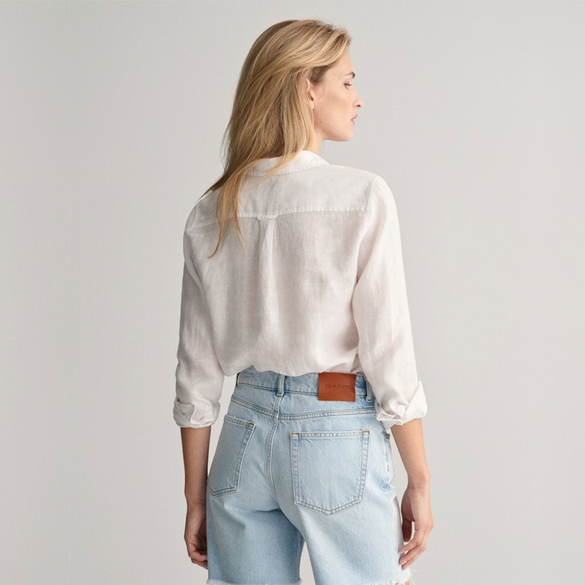 Gant Langarmbluse 4300277 Damen Regular Fit Linen Chambray