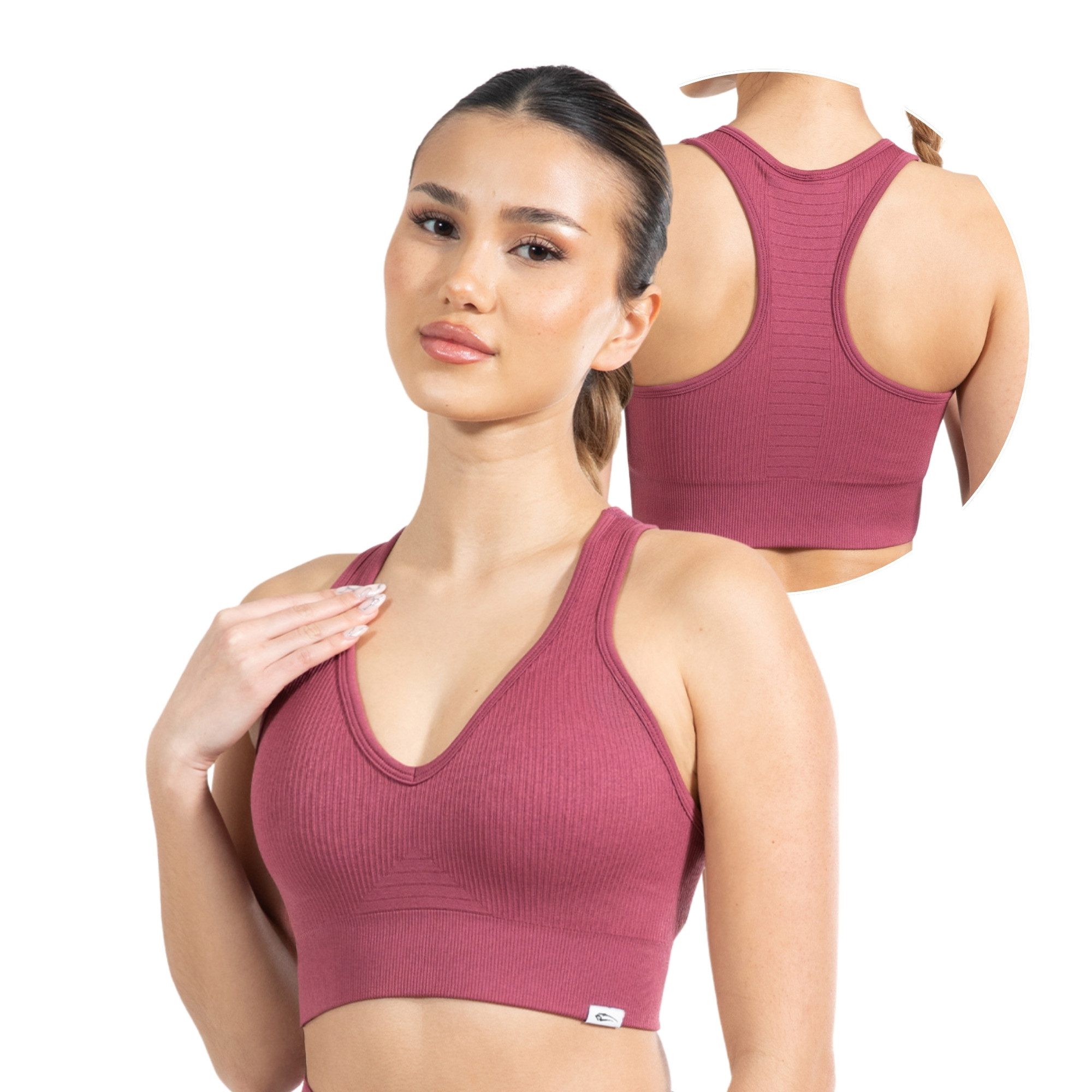 Smilodox Sport-BH Amaze Pro, Seamless Sport Bra Gerippter Stoff Fitness Yog günstig online kaufen