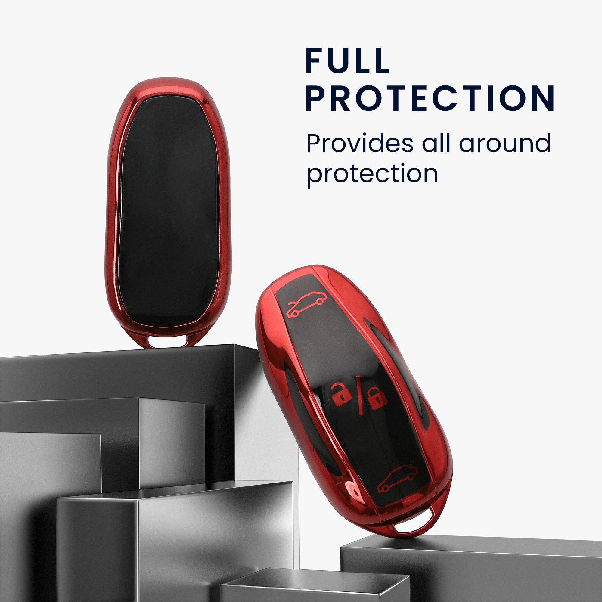 kwmobile Schlüsseltasche Autoschlüssel Hülle für Tesla (1-tlg), Schlüsselhülle Silikon Case Schlüssel Cover