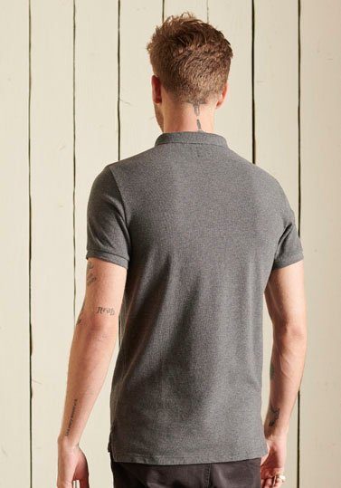 Superdry Poloshirt CLASSIC charcoal marl POLO rich PIQUE