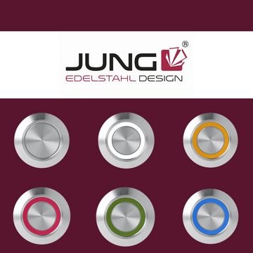 Jung-Edelstahl-Design Türklingel Bochum 1, Unterputz Türklingel aus V2A Edelstahl Klingelplatte Klingelschild Klingel