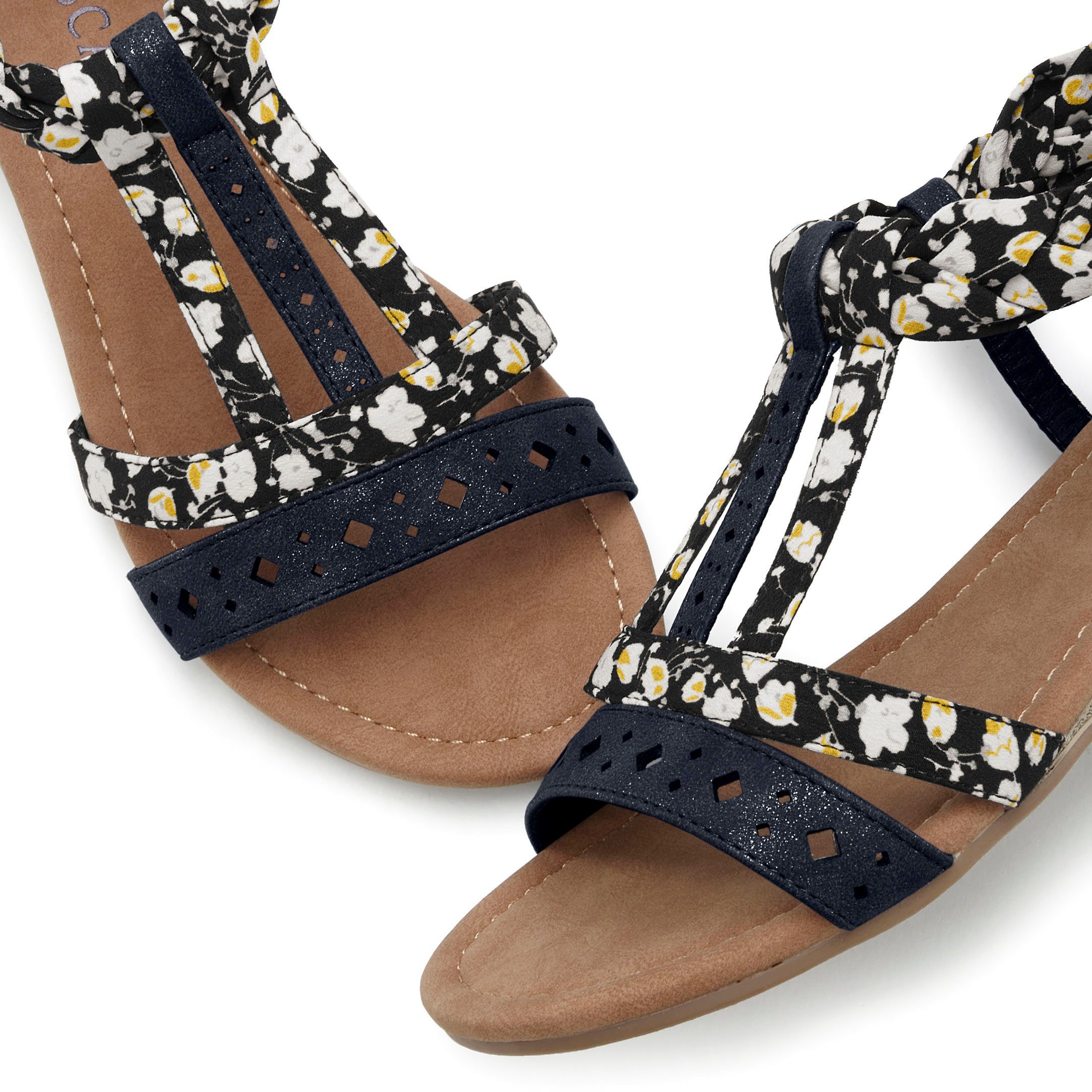 LASCANA Sommerschuh Sandale Sandalette, Sommerschuh mit Riemchen im Festival-Look VEGAN