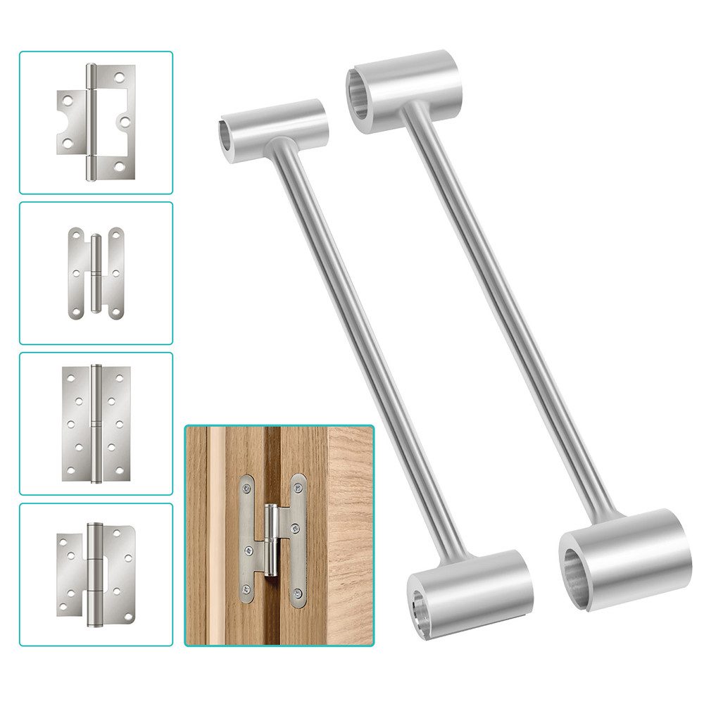 PRIISF Steckschlüssel Türscharnier-Reparaturwerkzeug 14–25mm Türscharnier-Einstellwerkzeug (Schraubenschlüssel Türöffner Werkzeug Schloss Öffnen Werkzeug, Praktisches Scharniereinstellwerkzeug Türöffnungswerkzeug), für Brandschutztür, Reinraumtüren, Sicherheitstüren