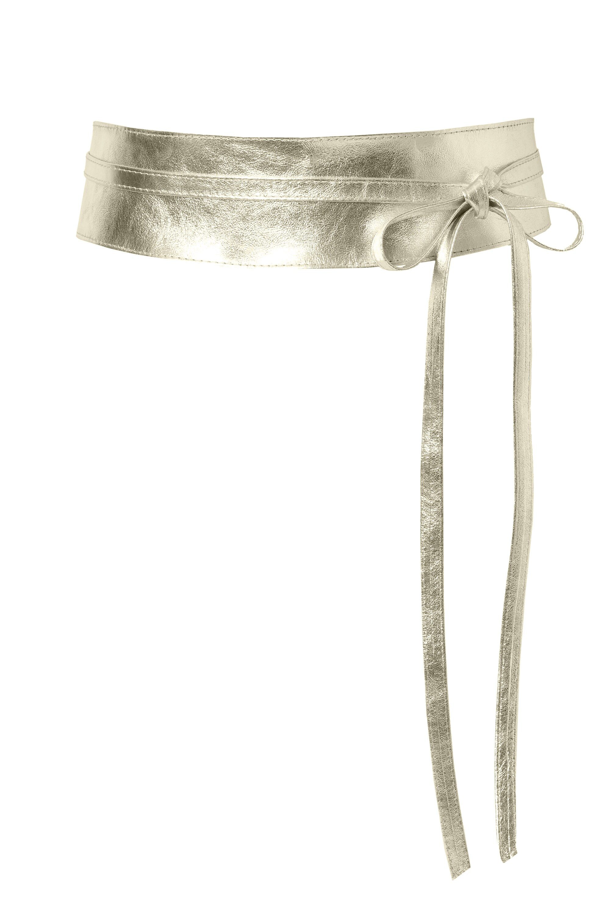 Ulla Popken Hüftgürtel Bindegürtel Metallic-Optik günstig online kaufen