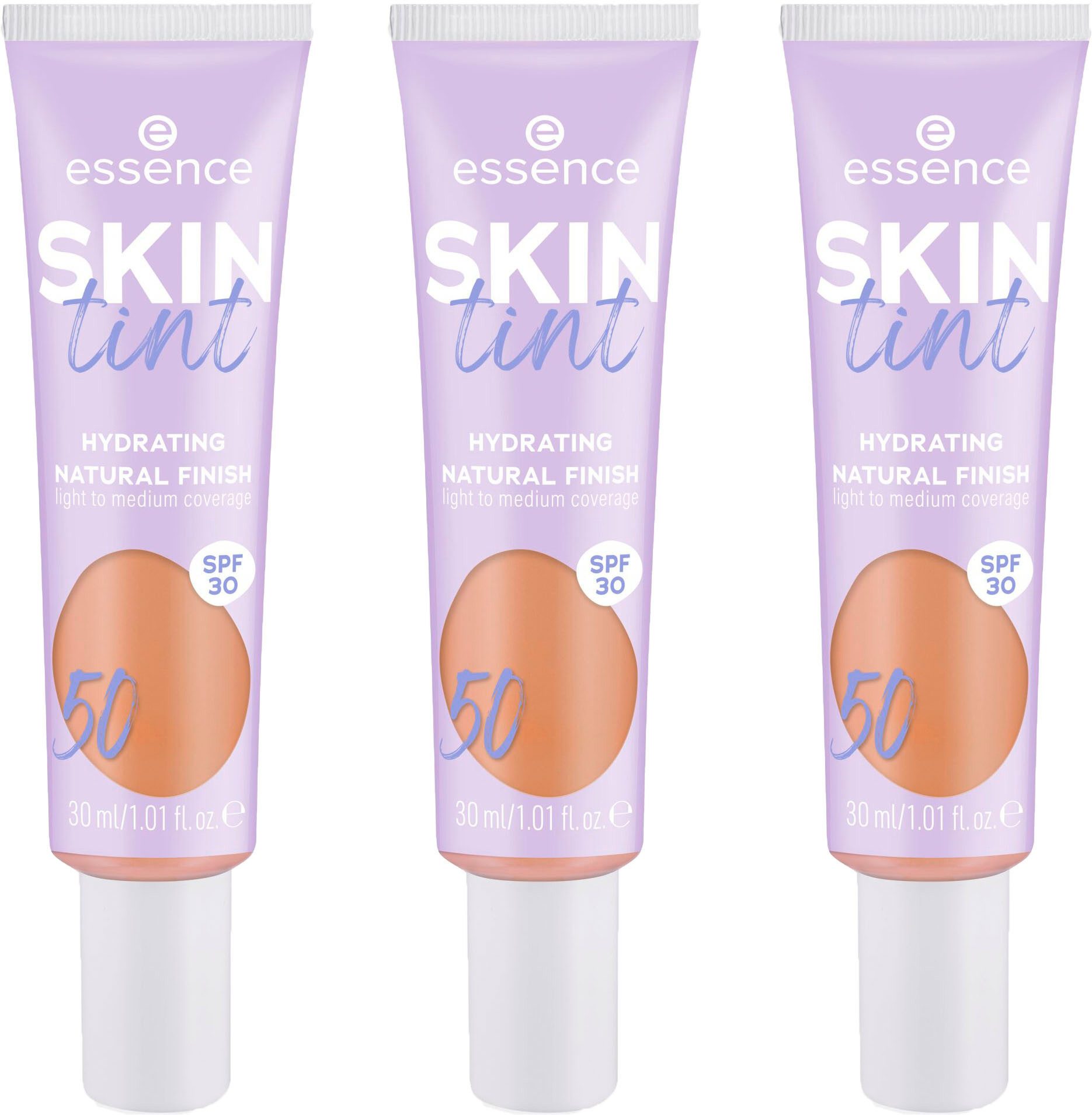Essence Основа SKIN tint, 3er Pack, mit veganen Inhaltsstoffen