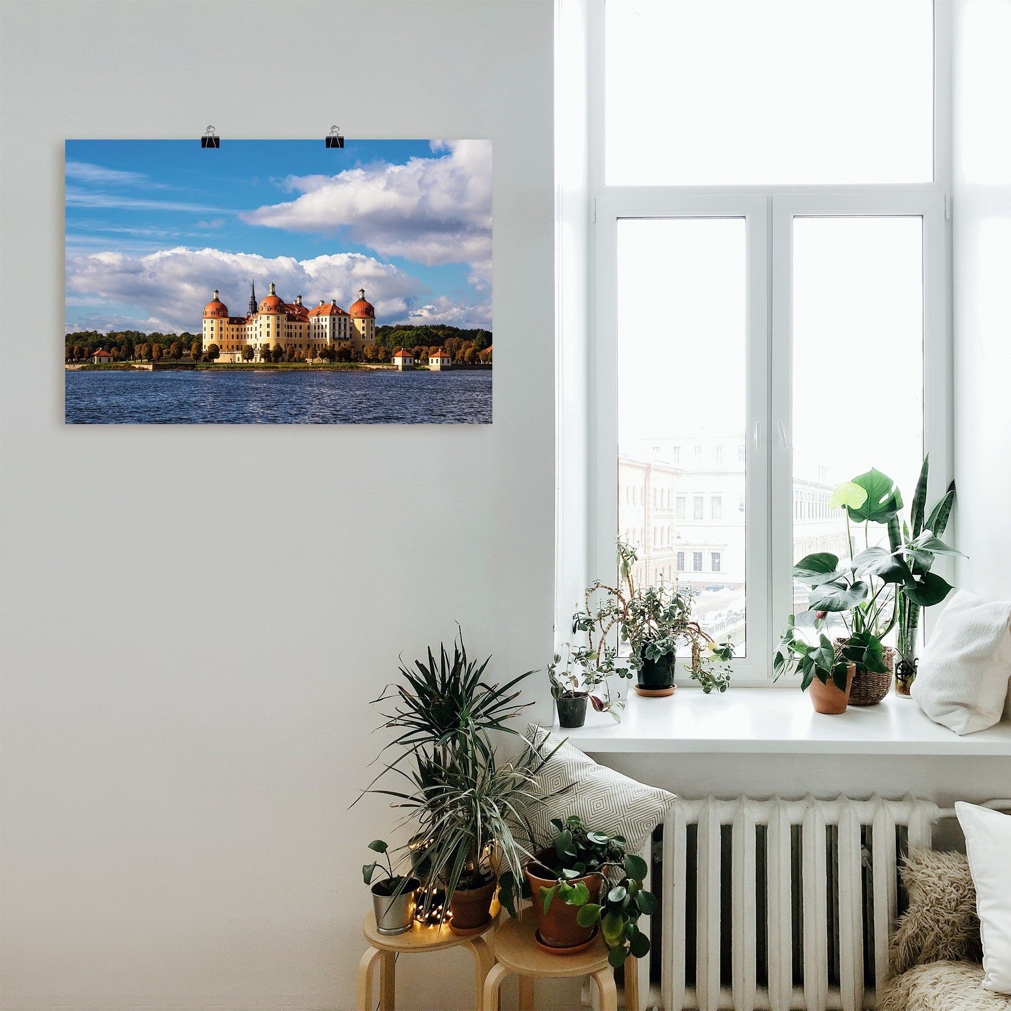 Artland Wandbild Schloss Moritzburg in Poster Alubild, Wandaufkleber versch. oder Sachsen, Gebäude St), (1 als Größen in Leinwandbild