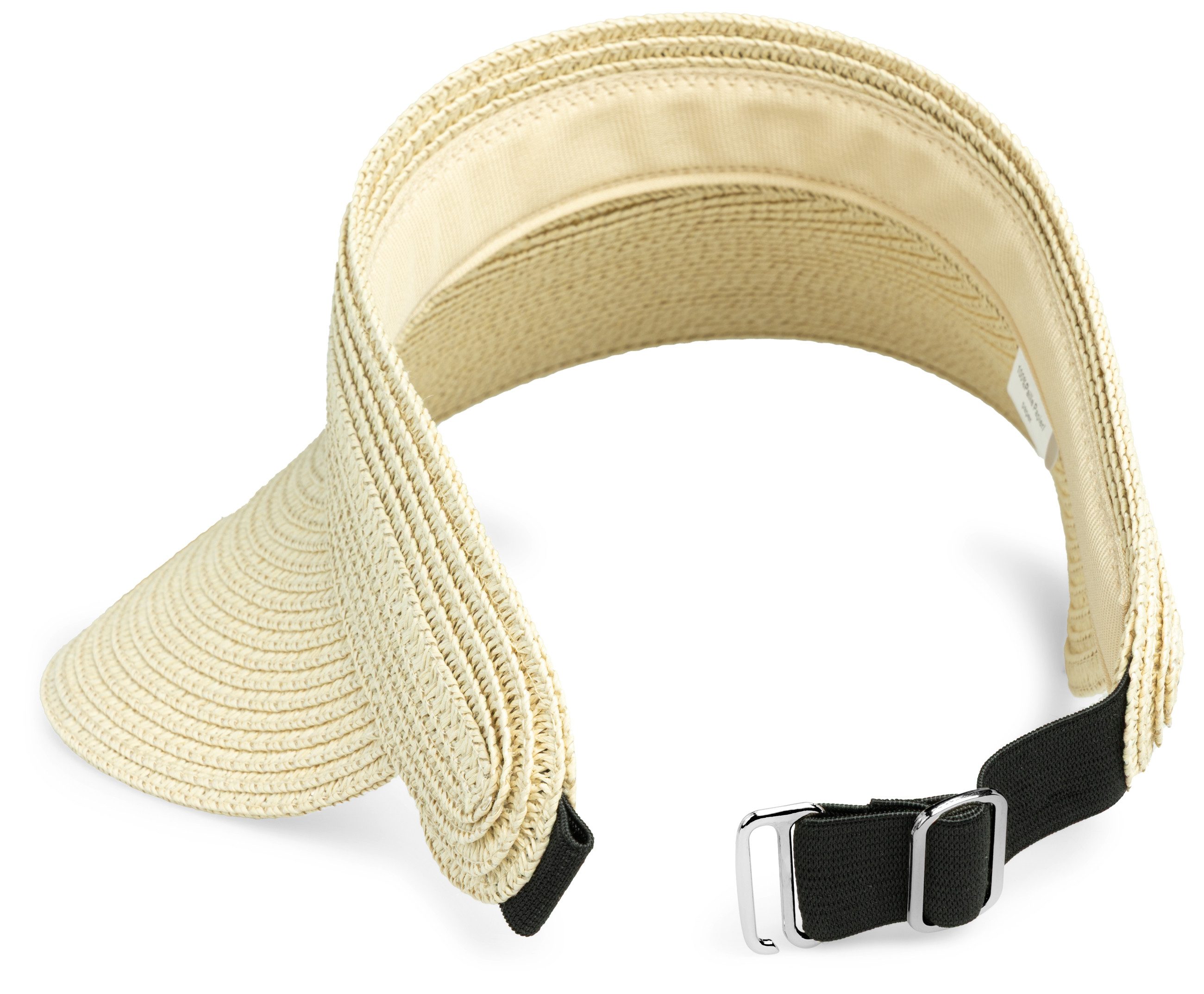 Caspar Strohhut HT027 verstellbare leichte Damen Sommer Schirmmütze Sonnenvisor – Bild 3 von 4