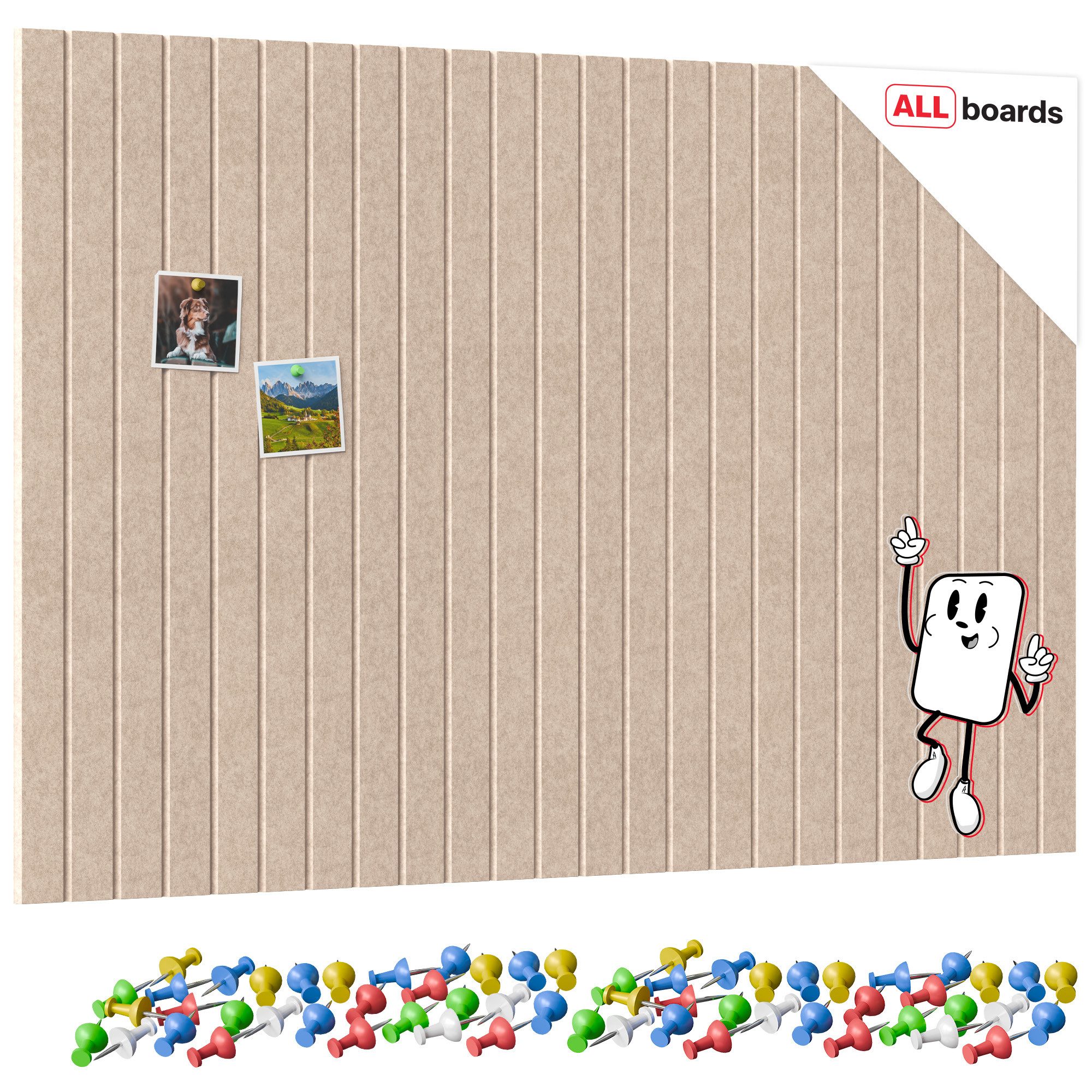 ALLboards Pinnwand ALLboards Filzpaneele, Filz-Korktafeln für die Wand