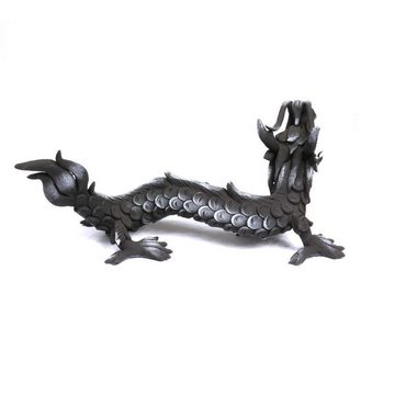 Oriental Galerie Dekofigur Drache Holz lang Schwarz 44 cm (1 St)