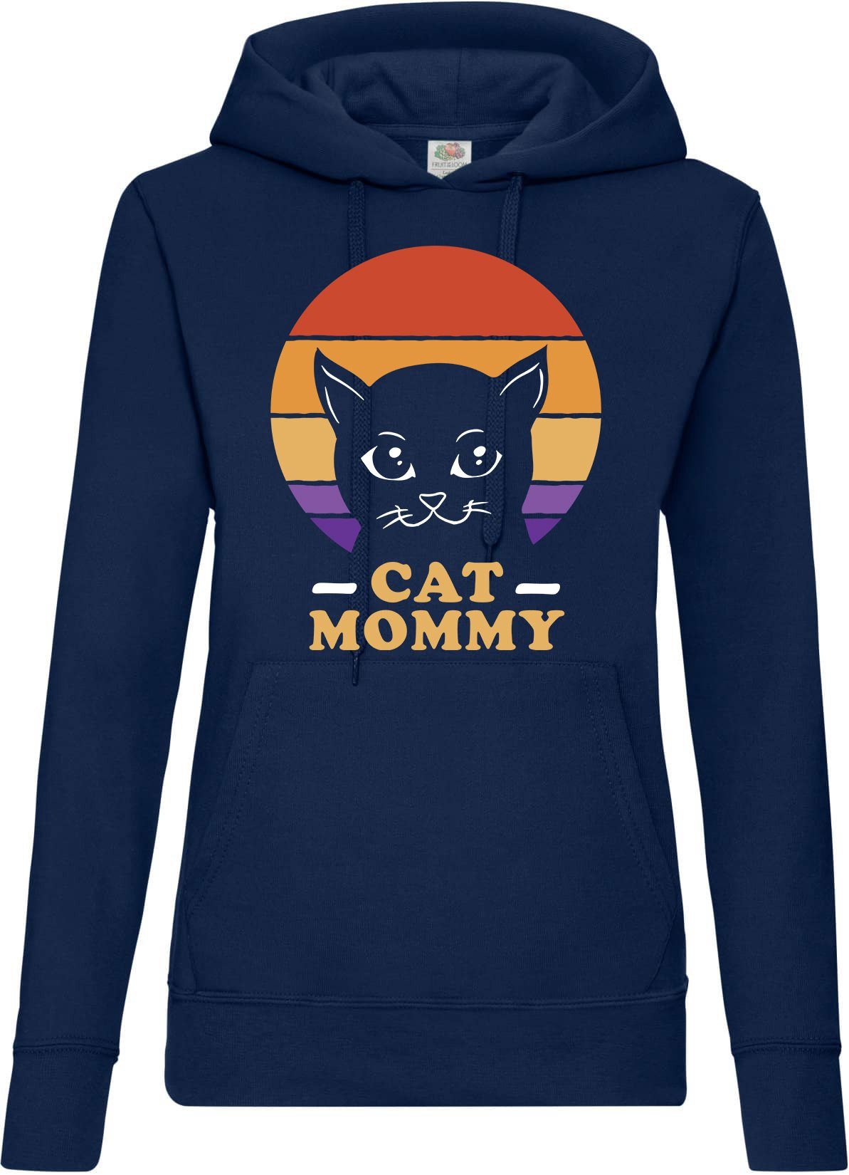 Youth Designz Kapuzenpullover Cat Mommy Damen Hoodie Pullover mit lustigem Katzen  Motiv