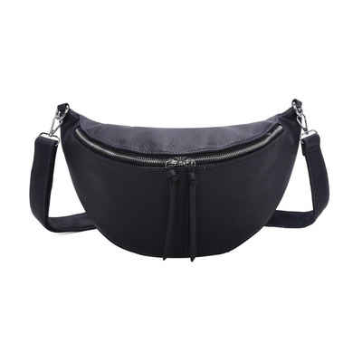 ITALYSHOP24 Schultertasche »Damen XXL Tasche CrossBody Body Bag Brusttasche«, als CrossOver, Umhängetasche tragbar, Hüfttasche