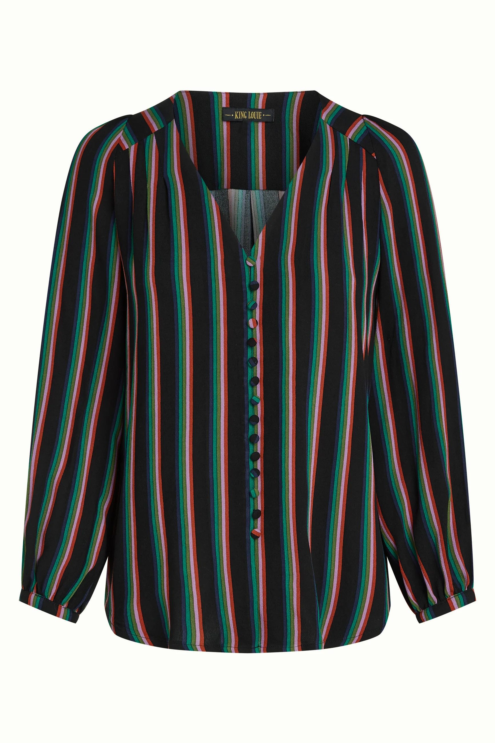 King Louie Langarmbluse Erin Blouse Harley Stripe