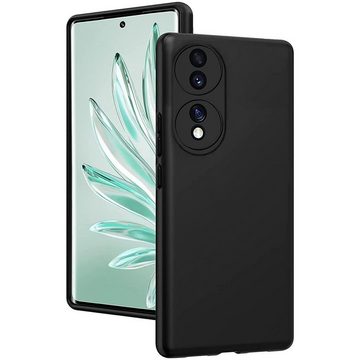 CoolGadget Handyhülle Black Series Handy Hülle für Honor 80 Pro 6,78 Zoll, Edle Silikon Schlicht Robust Schutzhülle für Honor 80 Pro Hülle