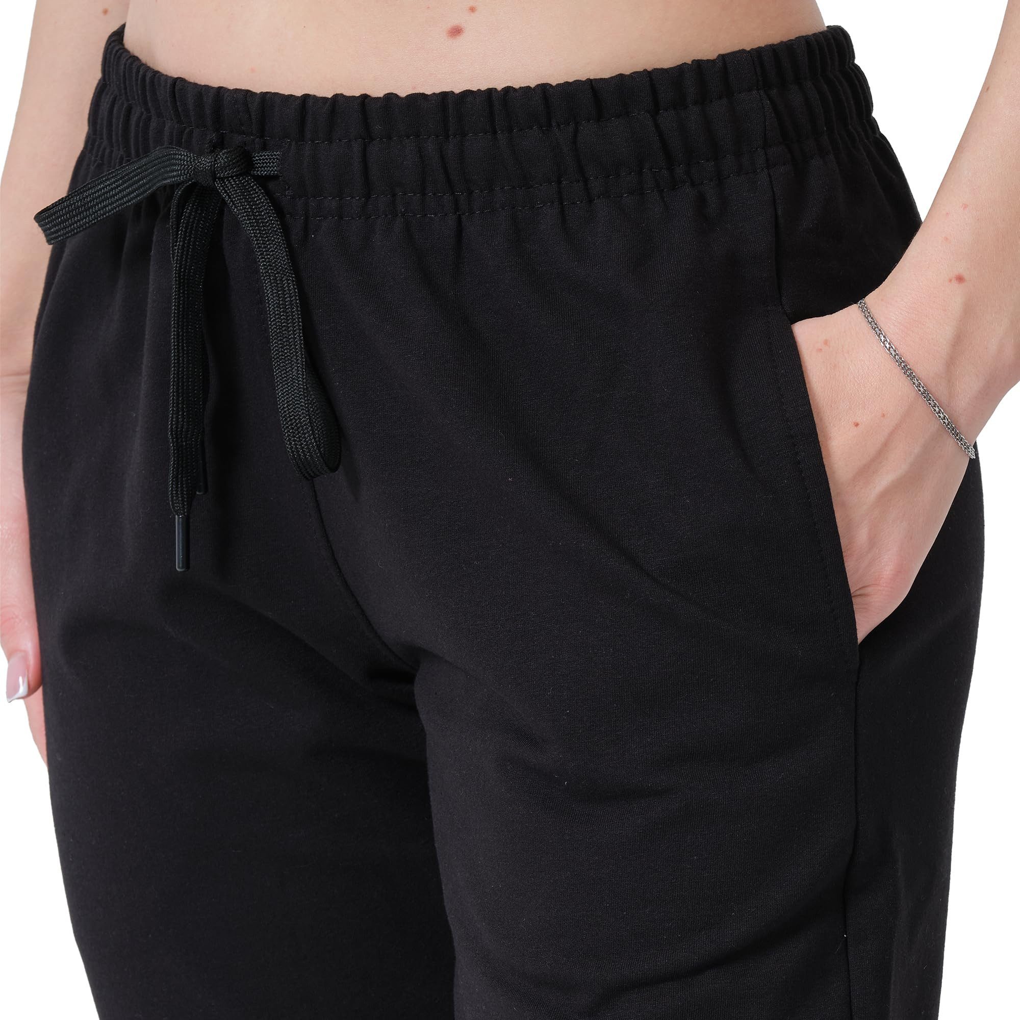 S&S Jogginghose Jogginghose 3/4 Hose Damen Caprihose Kurze Hose (Packung, 1-tlg., Jogginghosen) Bequeme Sporthose mit Kordelzug