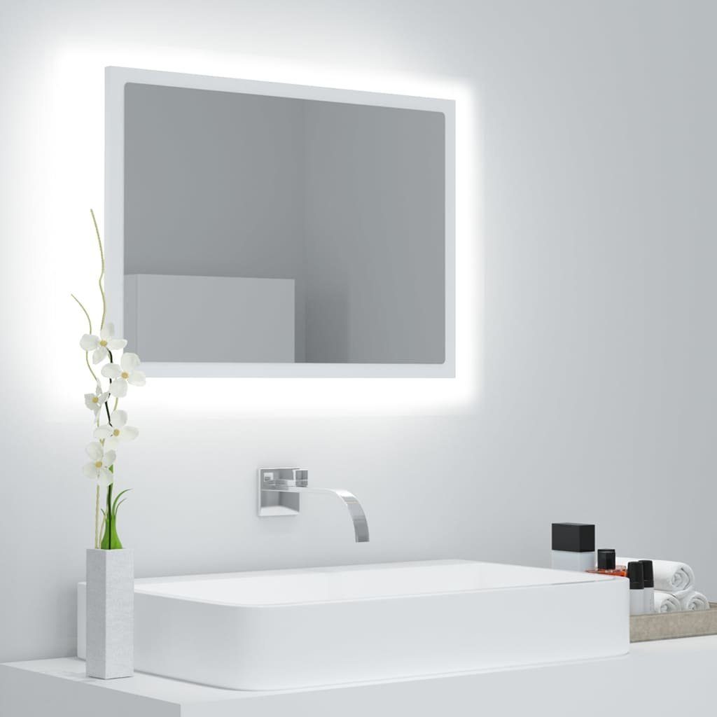 vidaXL Badspiegel LED-Badspiegel Weiß 60x8,5x37 cm Acryl (1-St)