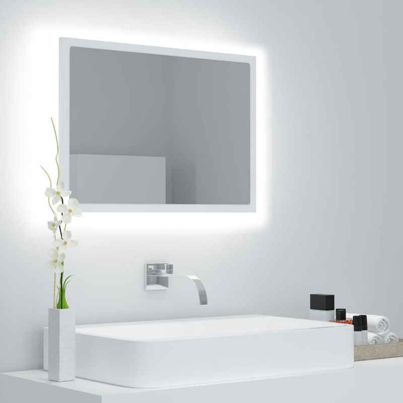 vidaXL Badezimmerspiegelschrank LED-Badspiegel Weiß 60x8,5x37 cm Acryl (1-St)