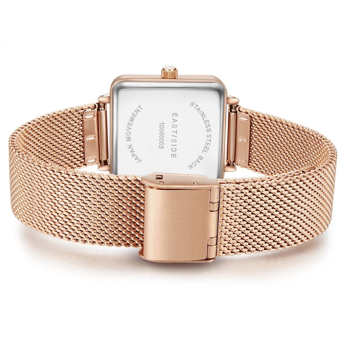 Eastside Automatikuhr Grand roségold, mit Milanaise-Armband