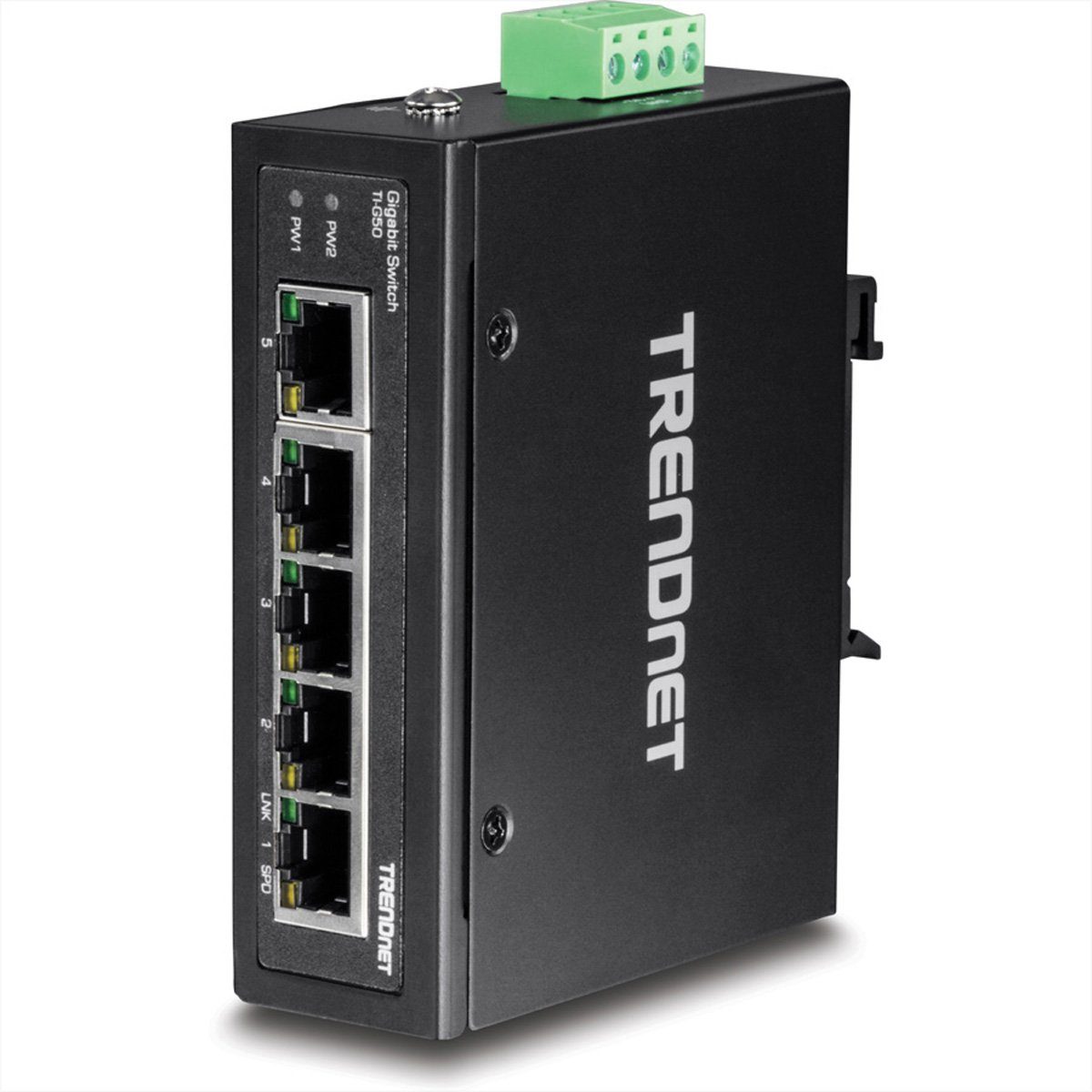 Trendnet TI-G50 5-Port Gehärteter Industrieller Gigabit DIN-Rail Switch Netzwerk-Switch