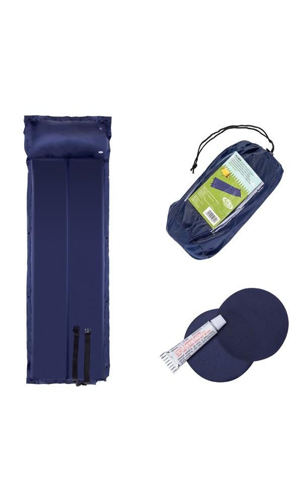 NILS CAMP Isomatte NC4008 (selbstaufblasend, Kopfkissen) dunkelblau 188x57x25cm