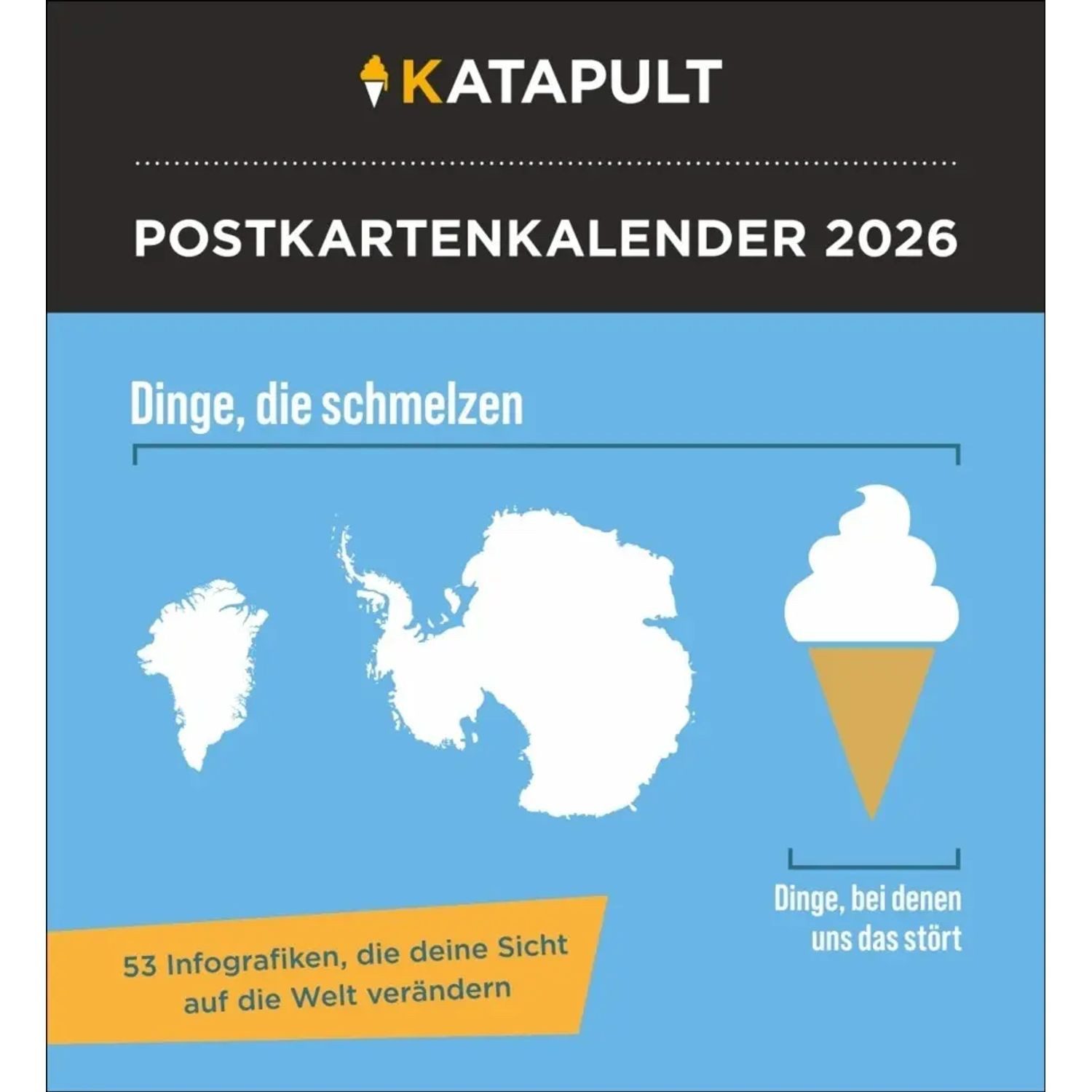 Harenberg Kalender Verlag Tischkalender Katapult Postkartenkalender 2026 - 53 Infografiken, die deine Sicht...