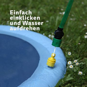 Bestlivings Hundepool Sprinklermatte, (1-tlg., Ø100 cm), Splash Pool - Sprinkler Wasser-Spielmatte mit Anti-Rutsch Beschichtung