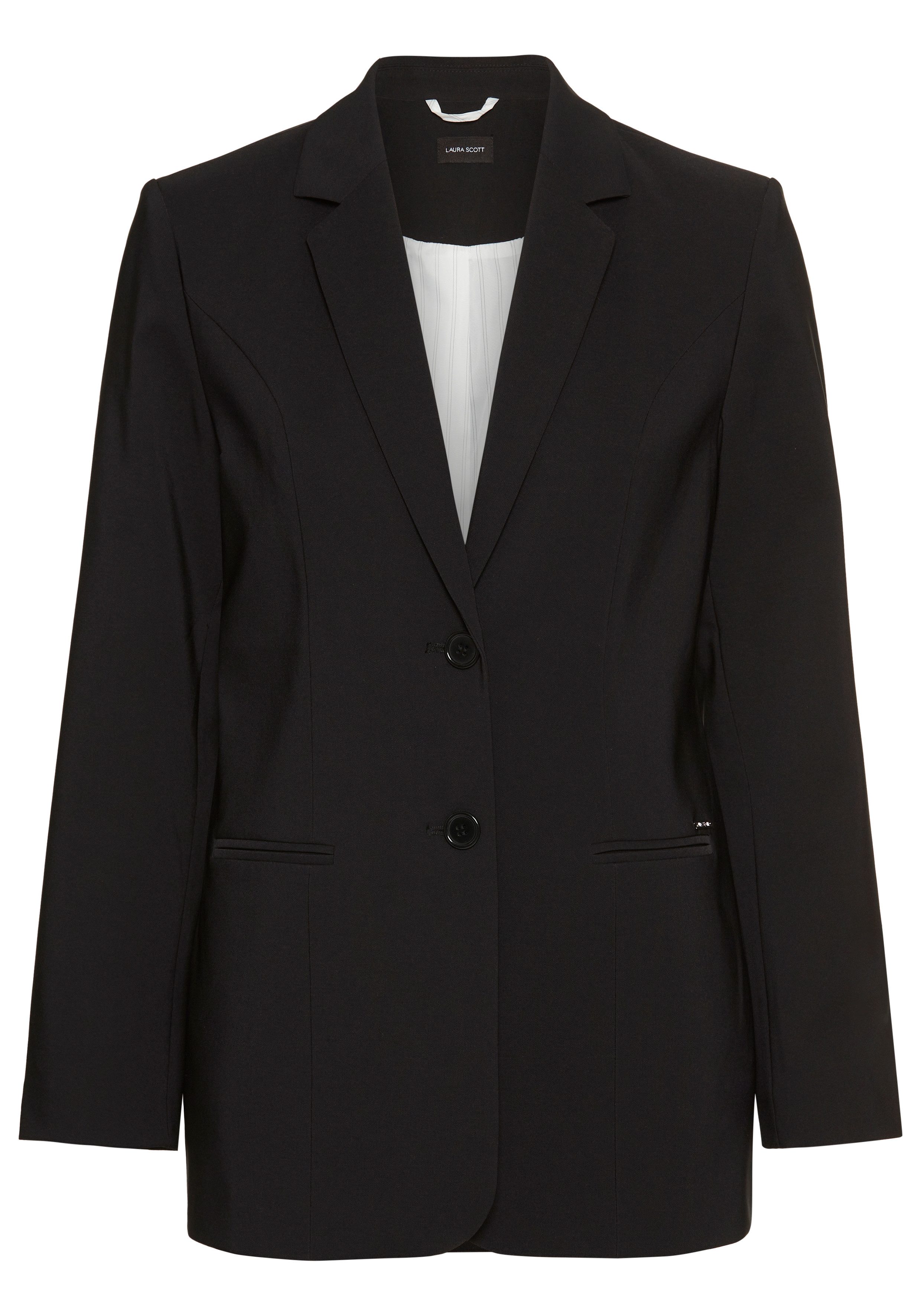 Laura Scott Longblazer mit konstrastfarbigem Innenfutter